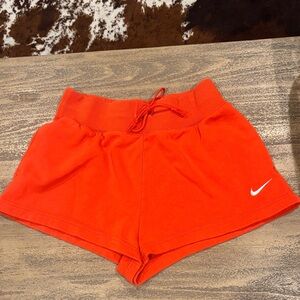 Nike Women's Pink Coral Sweat Shorts